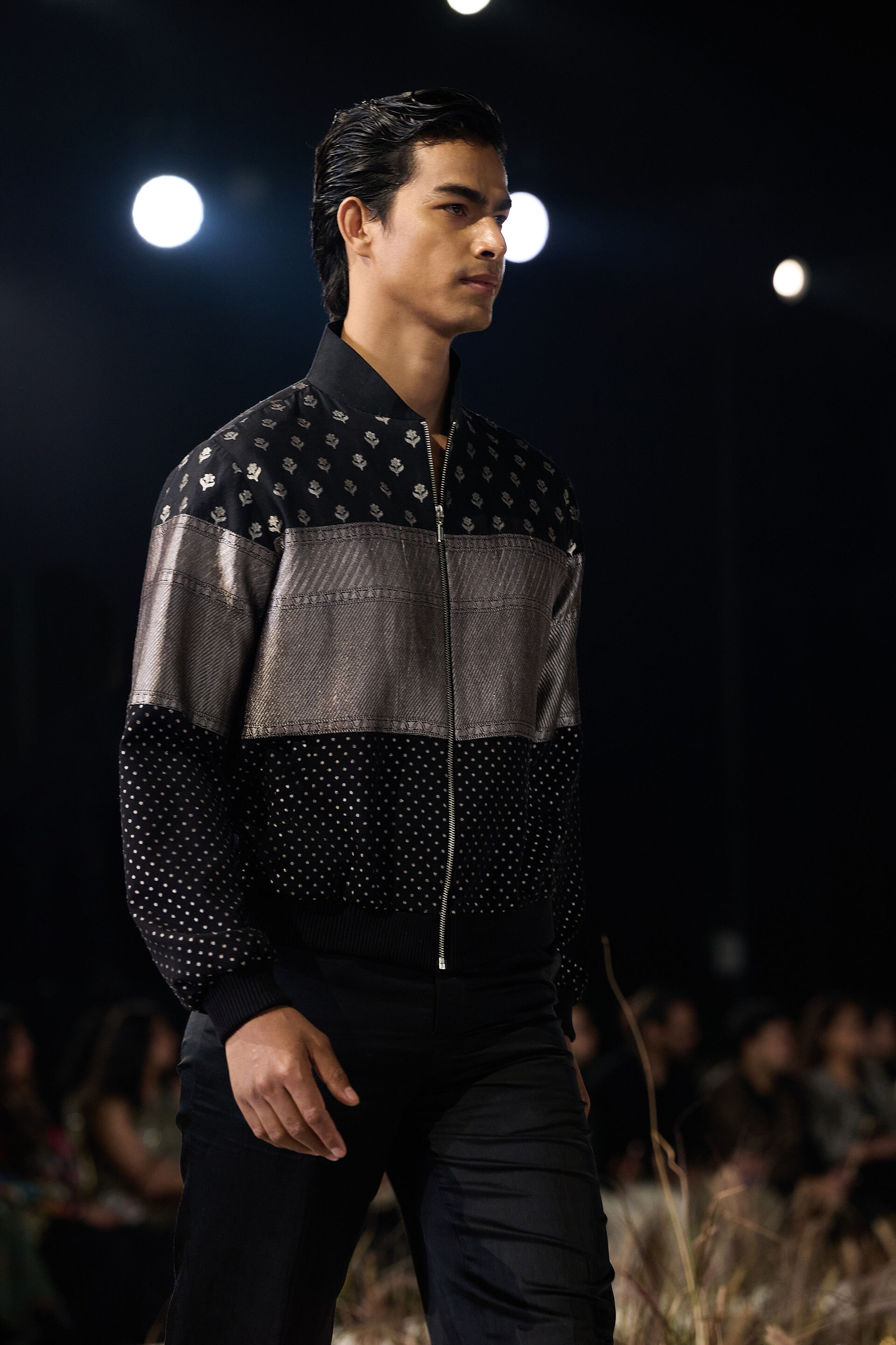 Alfvin Handwoven Benarasi Jacket Set - Black